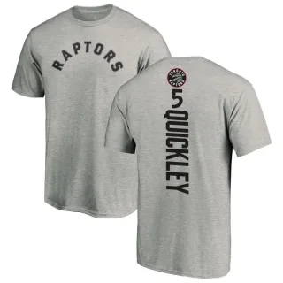 Men's Toronto Raptors Immanuel Quickley Ash Backer T-Shirt