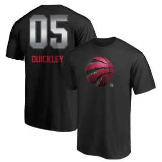 Men's Toronto Raptors Immanuel Quickley Black Midnight Mascot T-Shirt