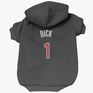 Toronto Raptors Gradey Dick Black  Red Dog & Cat Pet Hoodie