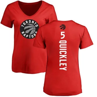 Women's Toronto Raptors Immanuel Quickley Red Backer T-Shirt